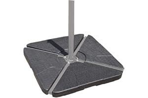 COBANA 4-Piece Offset Patio Umbrella Base, Sand Filled Cantilever Umbrella Stand Weights with Easy-Fill Spouts
