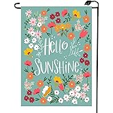 Spring Hello Sunshine Garden Flag 12x18 Inch Double Sided Summer Outdoor House Flower Flag Yard Decoration Flag CJ03
