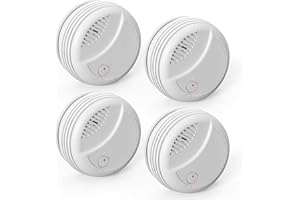WARROXIDE 4 Pack Wireless Smoke Detectors for Home,Photoelectric Wireless Fire Alarms Battery Powered Design(not Included),Portable Operated for Travel,Attic Fire Alarm Universal RV Smoke Detector