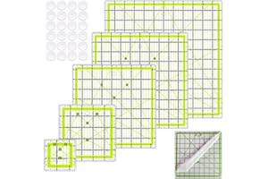Quilting Rulers(2.5", 5", 8.5", 10",12"),5 Square Ruler Quilting Templates,Quilting Ruler Acrylic Rulers