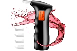 BRIVENNOR Professional-Grade Accuracy Breathalyzer, Portable Alcohol Tester with LCD Digital Display, Featuring 10 Mouthpieces for Personal, Home & Party Use Ensure Safe and Responsible Drinking