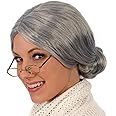 Kangaroo Grey Wig with a Bun, Elderly cosplay, Old Lady Wigs, Granny Wigs, Granny Costume for Women, Grandma Costume Women, Old Lady Headwear, Grandma accessor, Mrs Claus Cosplay