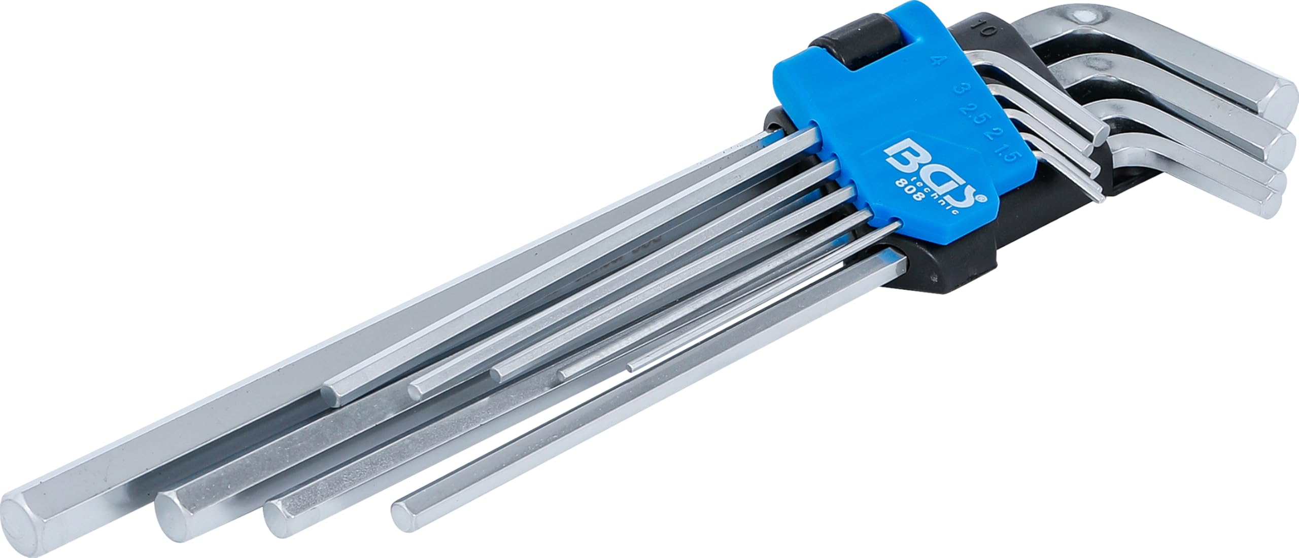 BGS 808 | L-Type Wrench Set | extra long | internal Hexagon 1.5 - 10 mm | 9 pcs.