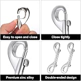 PEUTIER 2pc Double Ended Bolt Snap Hooks 4.6" Zinc Alloy Heavy Duty 220lbs view 3