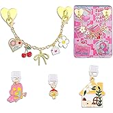 TAKEALOOKO Dust Plug Charm Chains for Kindle - 4pcs Bracelets & Dustplug Decorating Accessories, Compatible for E-Reader