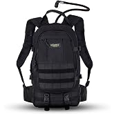 SOURCE Assault Tactical Backpack with 3L Hydration Bladder | Military Backpack, MOLLE Bag, 20L Assault Pack, For Survival Hiking, Camping, Hunting &amp; Tactical Use, Black