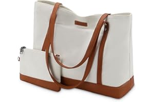 Laptop Tote Bag for Women,Vaschy 15.6 inch Work Tote Water Resistant Handbag Computer Shoulder Bag for Travel Office