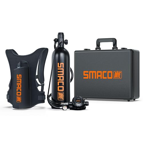 SMACO Mini Scuba Tank 1.9L Capacity Diving Oxygen Tank up to 30 Minutes ...