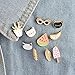 Cute Enamel Lapel Pins Set Cartoon Animal Plant Floral Fruits Foods Brooches Pin Badges for Clothing Bags Backpacks Jackets Hat DIY (Couple Cats Fruits Leaves)