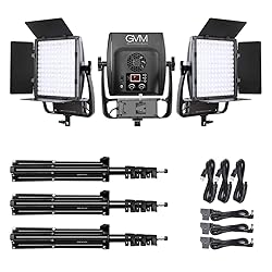 GVM 3-Pack 50W LED Video Light Kit, Photography