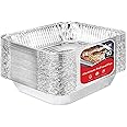 Aluminum Pans 9x13 Disposable Foil Pans (10 Pack) - Half Size Steam Table Deep Aluminum Trays - Tin Foil Disposable Pans Grea
