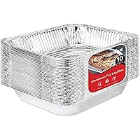 Aluminum Pans 9x13 Disposable Foil Pans (10 Pack) - Half Size Steam Table Deep Aluminum Trays - Tin Foil Disposable Pans Grea