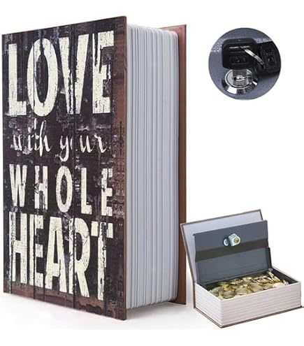 Caja Fuerte Libro Cerradura Con Llave, Metal