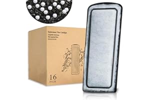 16 Pack Filter Cartridge for Marina Slim Filter S10/S15/S20, Replacement Fish Tank Filter Cartridges with Ceramic for All Thr