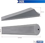 XFORT 5 Pack Heavy Duty Rubber Door Wedge Non-Slip Stopper Grey Home Office view 5