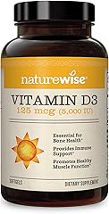 NatureWise Vitamin D3 5000iu (125 mcg) 1 Year Supply for Healthy Muscle Function, and Immune Support, Non-GMO, Gluten Free in