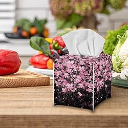 Talayituse Cherry Blossom Print Tissue Box Cover