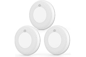Runidur Fire Alarms Smoke Detectors, Smoke Alarm Battery Operated, 10-Year Product Life, Fire Alarm with Test Button Photoelectric Technology Fire Detectors 3 Pack