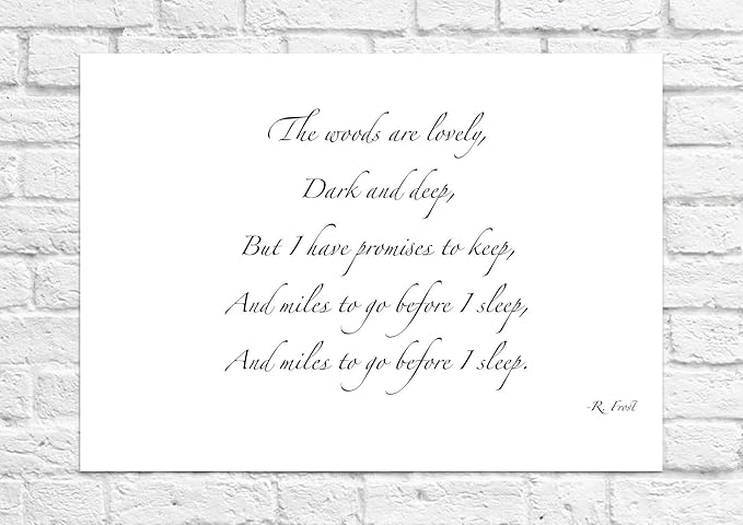 Robert Frost 'Stopping by Woods (wie in Sherlock) inspirierenden Gedicht – ungerahmt