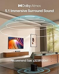 ULTIMEA 5.1 Sound Bar, 410W Dolby Atmos Surround