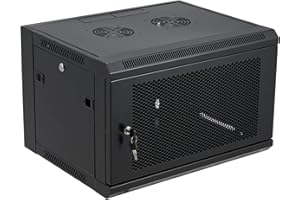 Tedgetal 6U Wall Mount Server Cabinet Network Rack Vented Enclosure Locking Door