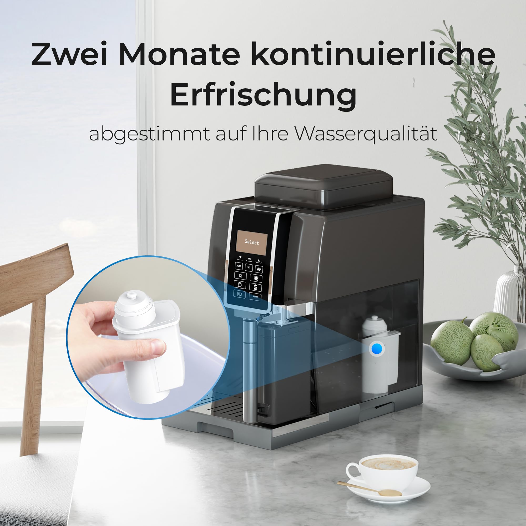 Waterdrop Ersatzwasserfilter für Siemens® EQ Series, EQ5, EQ6, EQ7, EQ9, EQ500, Bosch® TCZ7003, TCZ7033, für Brita® Intenza® 575491, TÜV SÜD Zertifiziert, Pack of 4 7