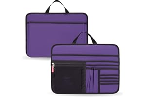 BAGGEX STORE Unisex Bag Briefcase Insert Organizer for Laptop iPad Work Office File Document Storage Organizer (S, Purple)