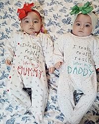 KuKitty Baby Boys Girls Romper I Really Love My