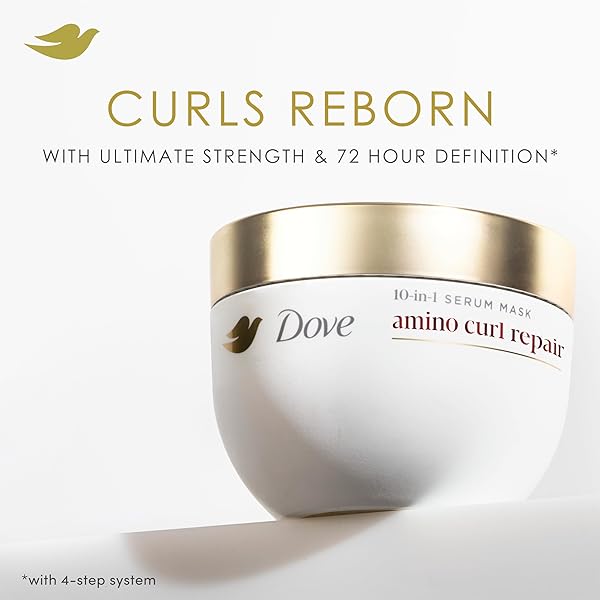 DOVE HAIR AMINO CURL REPAIR 10IN1 CREAM MASK FOR CURLY, COILY HAIR WITH BIO PROTEIN CARE TECHNOLOGY AND AMINO + JOJOBA OIL 9.2 FL OZ.