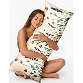 Miss Adola Silk Body Pillow Cover with Zipper - 20x54 Inch Silk Long Pillow Case for Women Ladies Adults Soft Bed Decorative Cute Boho Large Body Pillowcase Sham for Hair and Skin, Wild Floral