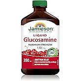 Jamieson Maximum Strength Glucosamine Liquid 1,500 mg Liquid Wild Cherry Flavour, Provides Joint Pain Relief, Osteoarthritis 