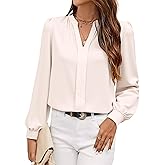 Avanova Women Long Sleeve Blouse V Neck Tops Work Business Casual Shirts