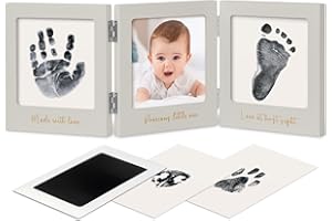 Inkless Baby Handprint and Footprint Kit for Newborn - Baby Footprint Kit, Newborn Keepsake Nursery Picture Frame, Dog Paw Pr
