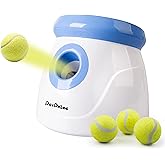 Pet Prime Automatic Dog Ball Thrower Launcher for Small and Medium Dogs, Interative Dog Fetch Machine with 3 Tennis Balls (2'
