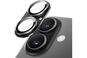 JETech Camera Lens Protector for iPhone 17 6.3-Inch, Full Coverage 9H Tempered Glass Ring Cover, Matte Metal Plate, Case Frie