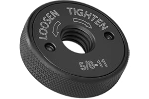 Saipe 5/8''-11 Thread Angle Grinder Flange Nut, Metal Grinder Lock Nut Quick Release Locking Nut for Angle Grinder with 5/8-11 Threaded Spindle (Black)