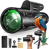 Asacam® 80x100 Monocular Telescope High Powered for Smartphone HD Monoculars for Adults with Adapter/Tripod for Bird Watching Camping Hiking Traveling Outdoor Wildlife-2026 Update