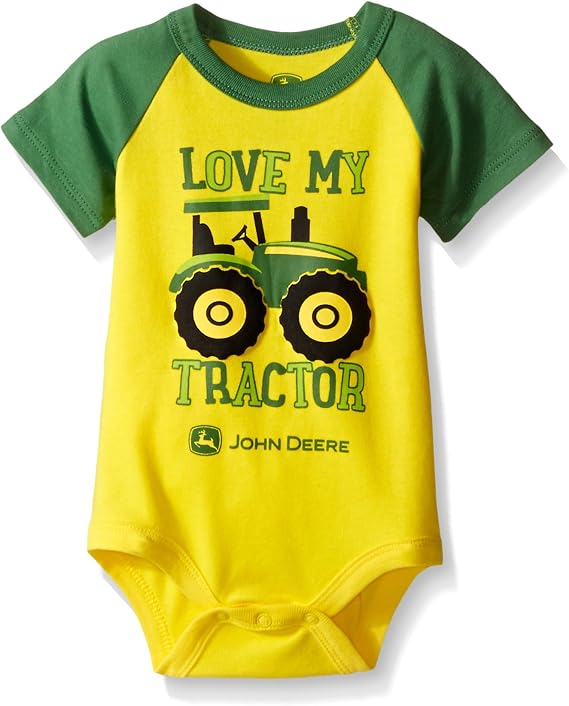 John Deere Baby Boys' Love My Tractor Bodyshirt, Yellow