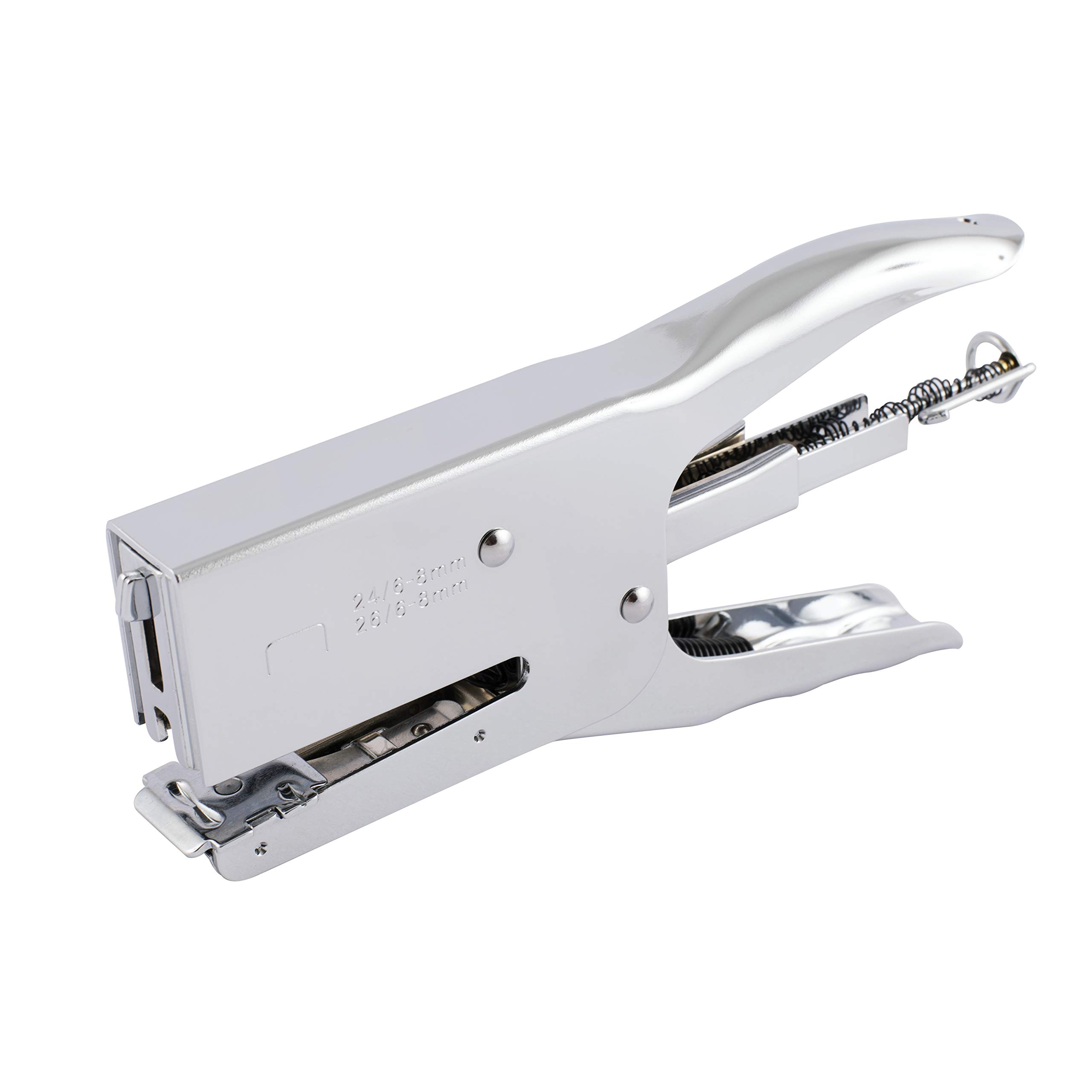 Leviatan 207017 Stapler Metal Construction Metal Chrome Silver (Type 1/4, 5/16, 24/6, 24/8, 26/6 and 26/8 Staples) 50 Sheets