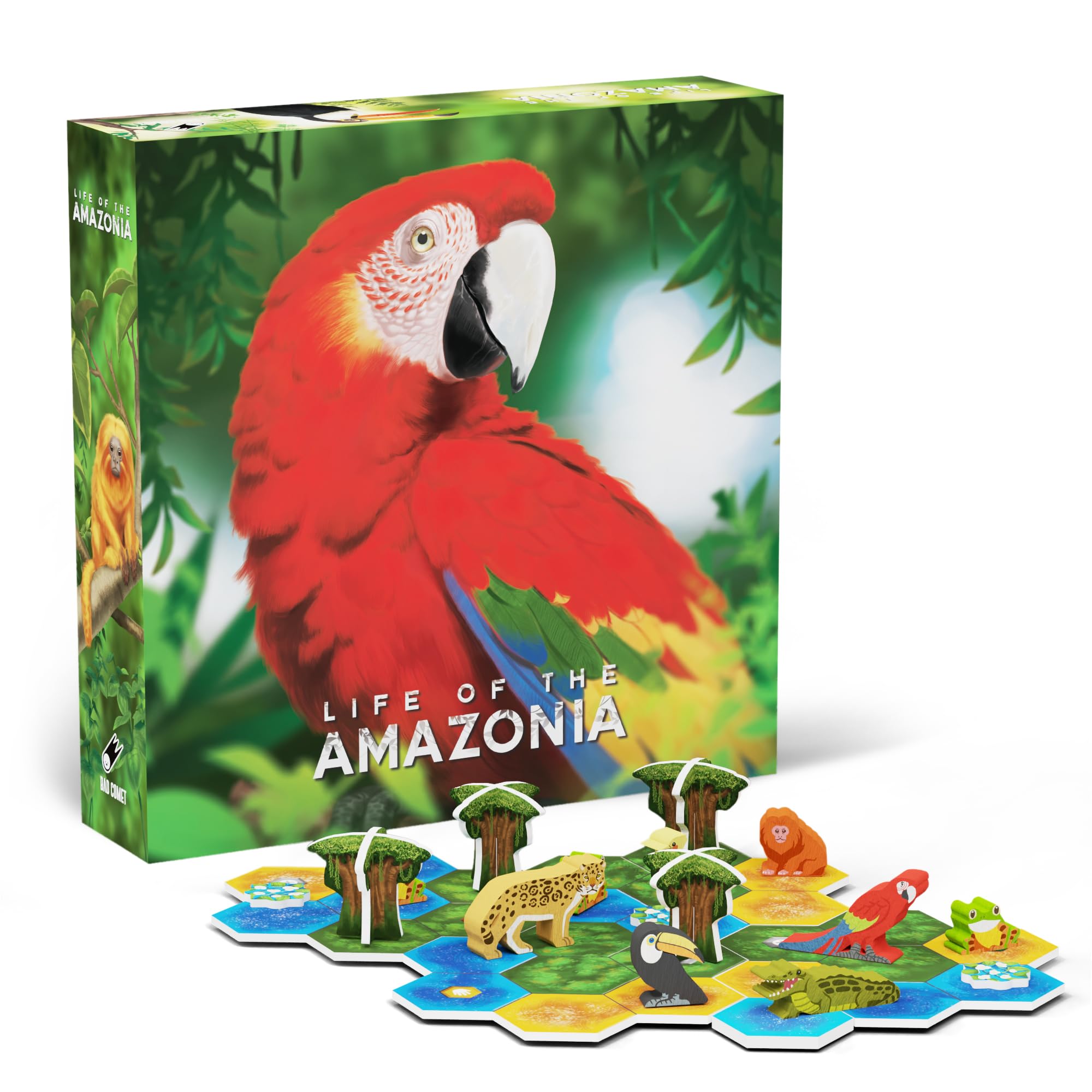 Life of The Amazonia Board Game – Strategic Jungle-Building Game for 1-4 Players, Ages 10+ | 60-150 Min Play | Restore The Jungle, Place Animals & Plants