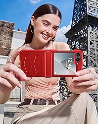 Vizvera for Samsung Galaxy Z Flip 6 Case with Hinge