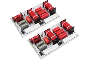 DriSentri 2pcs 3 Way Crossover for Speaker, 350W 3-Way Speaker System Audio Crossover Filters Frequency Divider Module Board