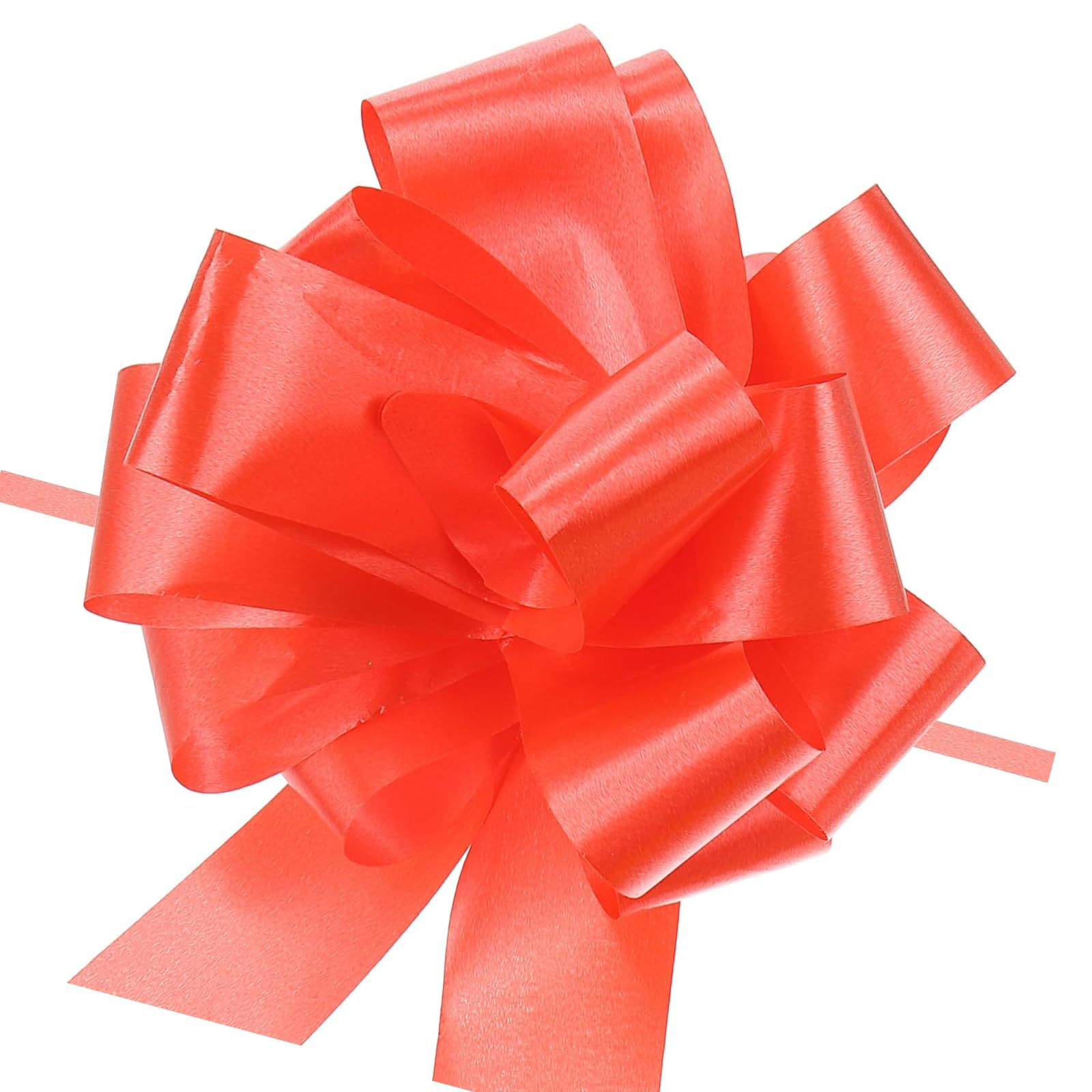 MACHSWON 20pcs 5 Inch Red Pull Bow Big Gift Bows Solid Color Plastic Flower for Wedding Car Baskets Presents Christmas Party Decoration