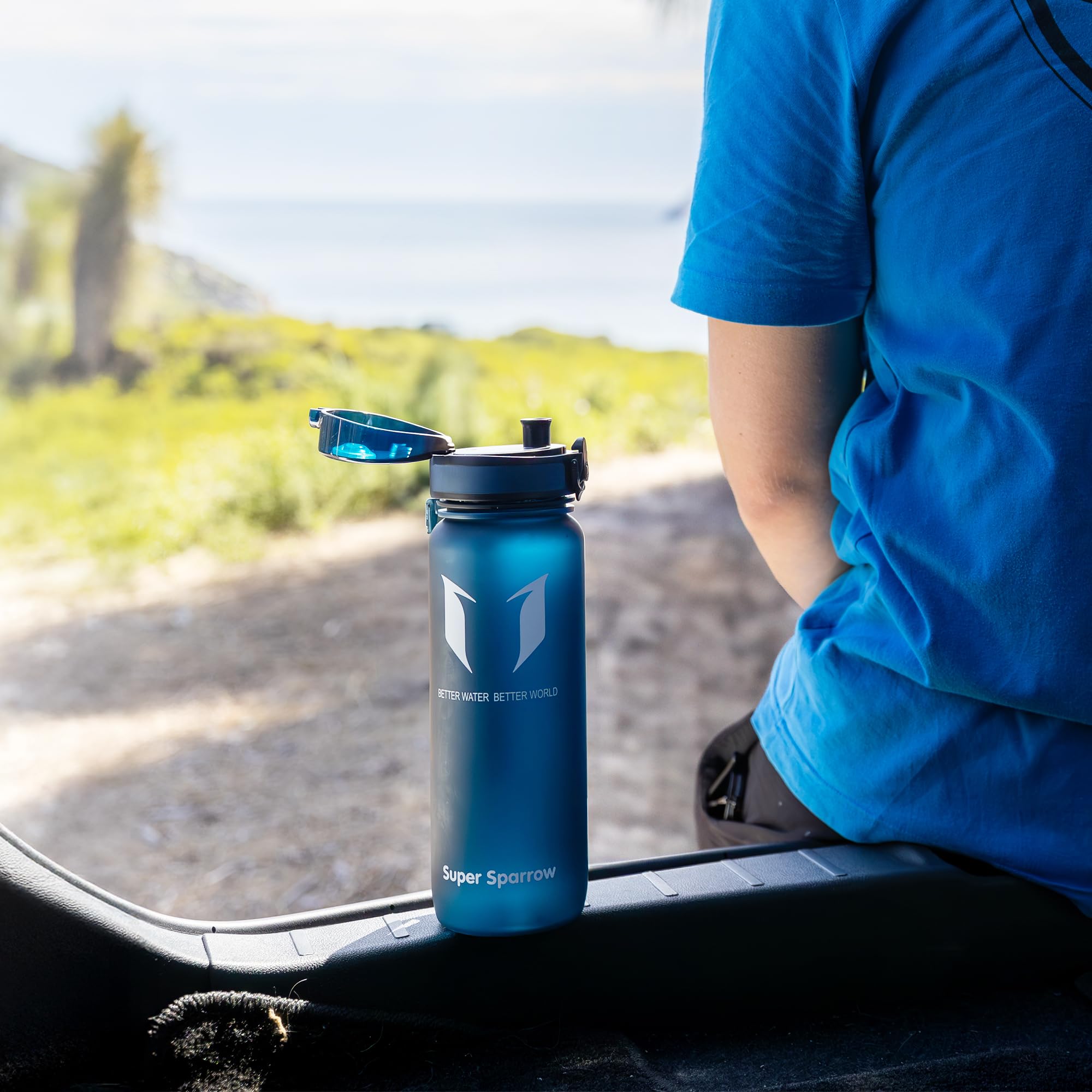 Super Sparrow Trinkflasche - Tritan Wasserflasche - 750ml - BPA-frei - Ideale Sportflasche - Sport, Wasser, Fahrrad, Fitness, Uni, Outdoor - Leicht, Nachhaltig 4