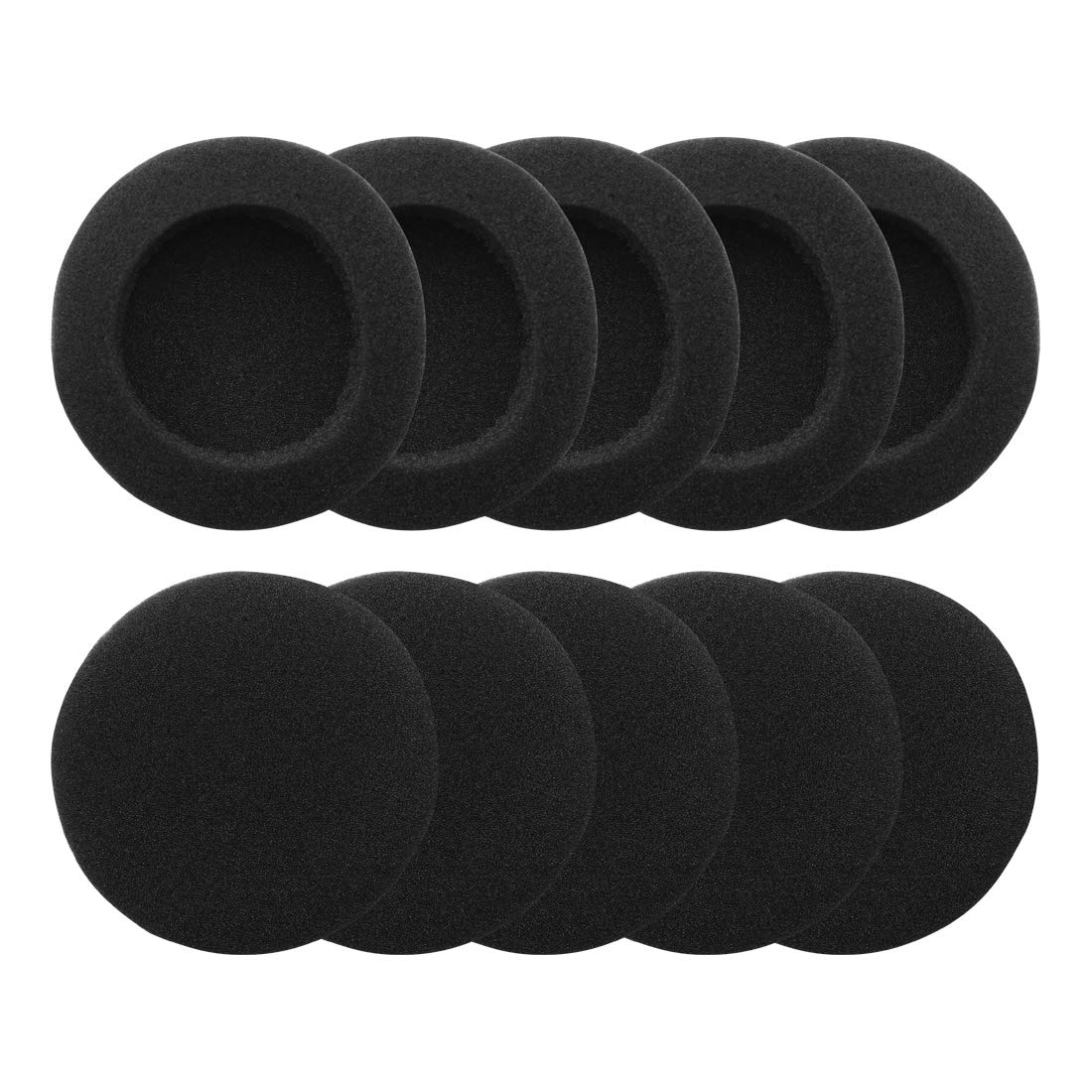 Geekria 5 Pairs Foam Replacement Ear Pads for Sennheiser PX100, PX80, PC131, Koss SP, Koss PP Headphones Ear Cushions, Repair Parts (Black)