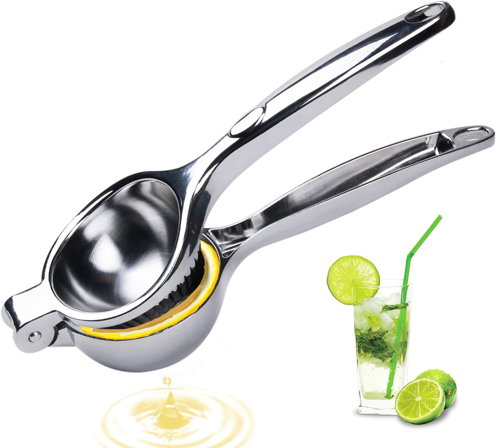 Manual Lemon Squeezer ISKM Hand Lime Squeezer Fruit Juicer Simple Citrus Press Limes Excellent Quality Zinc Alloy Heavy-Duty Solid Metal
