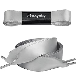 Booyckiy Flat Colorful Satin Ribbon Shoelaces