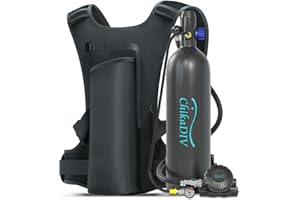 CHIKADIV Mini Scuba Diving Tank Equipment, Mini Scuba Cylinder for 15-20 Mins Underwater, Inflatable Diving Cylinder, Portable Diving Gear for Underwater Diving, Breathing Training C400