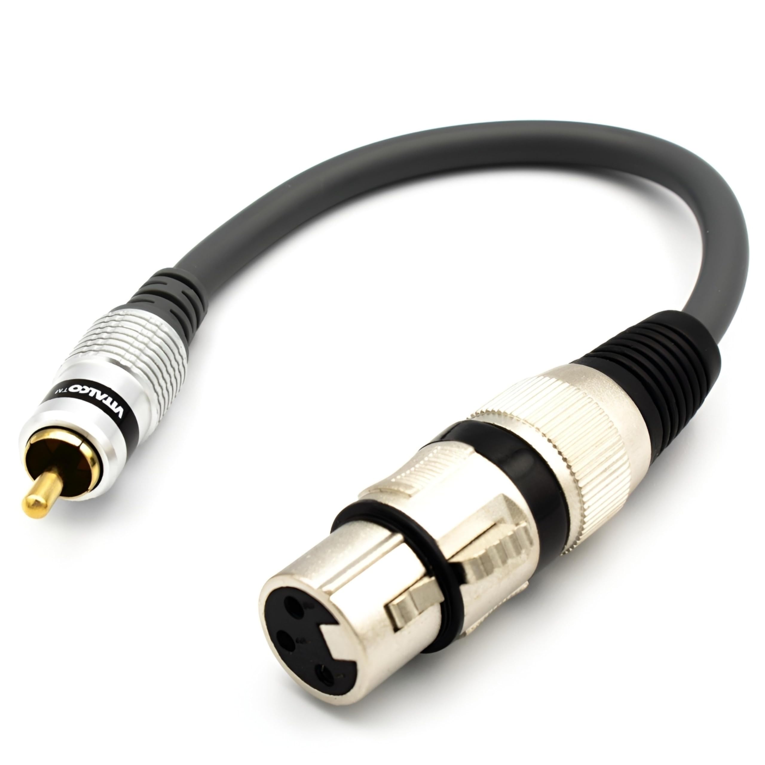 VITALCO XLR Female to RCA Male Adapter 3 PIN Microphone to RCA Plug Cable — image 1