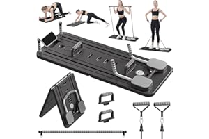 JANUA Pilates Board - Pilates Reformer Set, Multi-Purpose Foldable Pilates Reformer Board for Home, 5 in 1 Pilates Sliding Board
